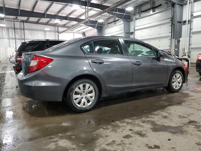 2HGFB2F51CH309884 - 2012 HONDA CIVIC LX GRAY photo 3