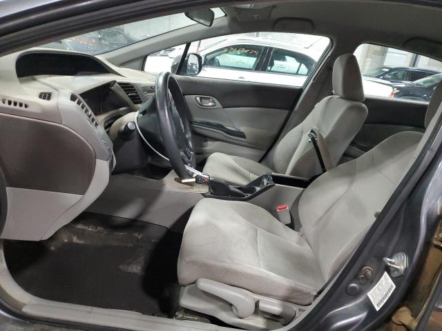 2HGFB2F51CH309884 - 2012 HONDA CIVIC LX GRAY photo 7