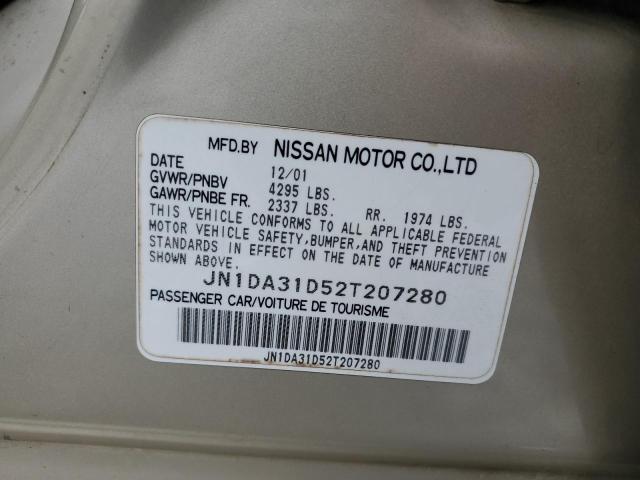 JN1DA31D52T207280 - 2002 NISSAN MAXIMA GLE BEIGE photo 12