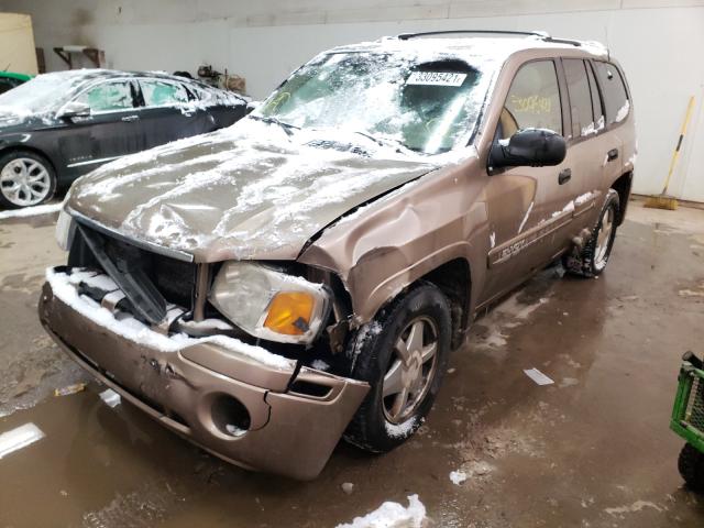 1GKDT13S222404442 - 2002 GMC ENVOY BROWN photo 2