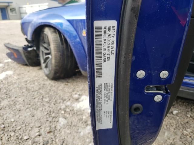 2C3CDZFJ2NH181356 - 2022 DODGE CHALLENGER R/T SCAT PACK BLUE photo 12