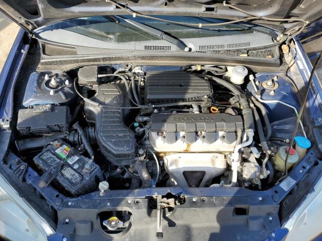 2HGES16535H529827 - 2005 HONDA CIVIC LX BLUE photo 11