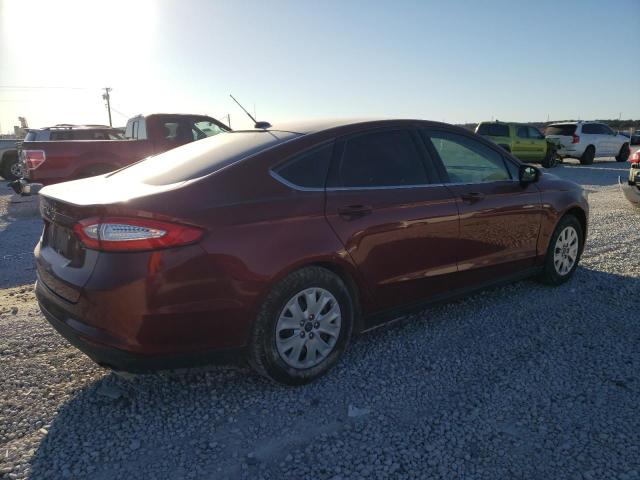 3FA6P0G7XER270021 - 2014 FORD FUSION S RED photo 3