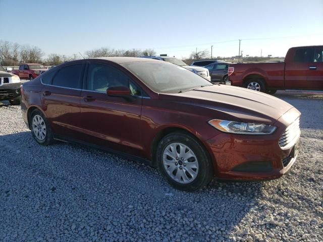 3FA6P0G7XER270021 - 2014 FORD FUSION S RED photo 4