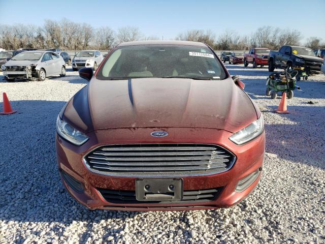 3FA6P0G7XER270021 - 2014 FORD FUSION S RED photo 5