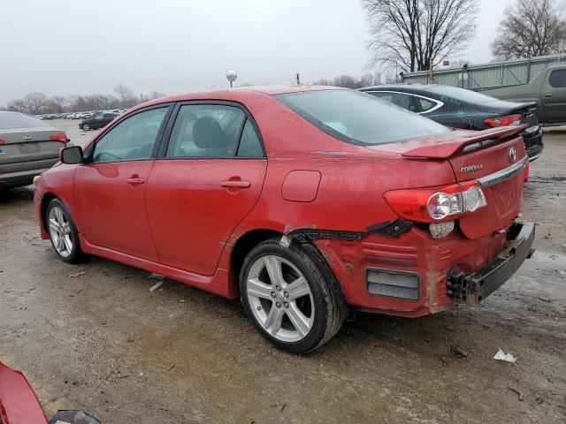 2T1BU4EE2DC957539 - 2013 TOYOTA COROLLA BASE RED photo 2