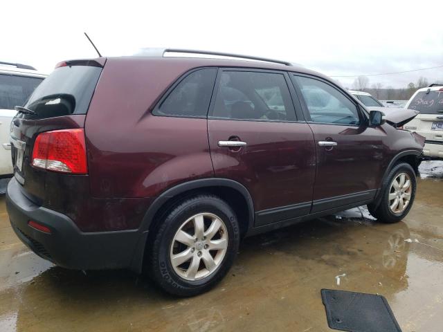 5XYKT3A6XDG353527 - 2013 KIA SORENTO LX BURGUNDY photo 3