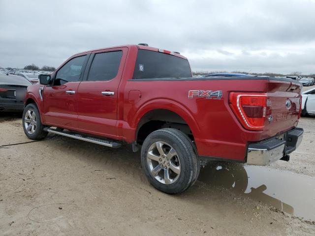 1FTFW1E50MKD45851 - 2021 FORD F150 SUPERCREW RED photo 2