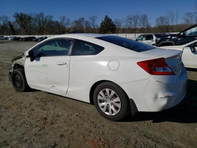 2HGFG3B57CH554816 - 2012 HONDA CIVIC LX WHITE photo 2