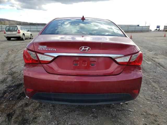 5NPEB4AC9EH890301 - 2014 HYUNDAI SONATA GLS RED photo 6