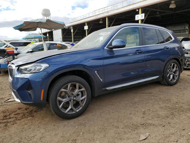 5UX43DP08N9L02059 - 2022 BMW X3 SDRIVE30I BLUE photo 1