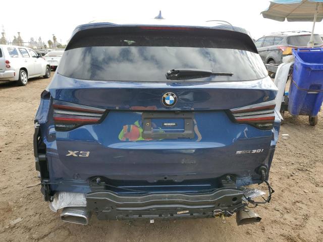 5UX43DP08N9L02059 - 2022 BMW X3 SDRIVE30I BLUE photo 6