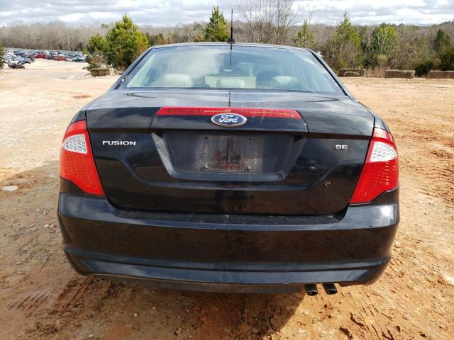 3FAHP0HA4CR164616 - 2012 FORD FUSION SE BLACK photo 6