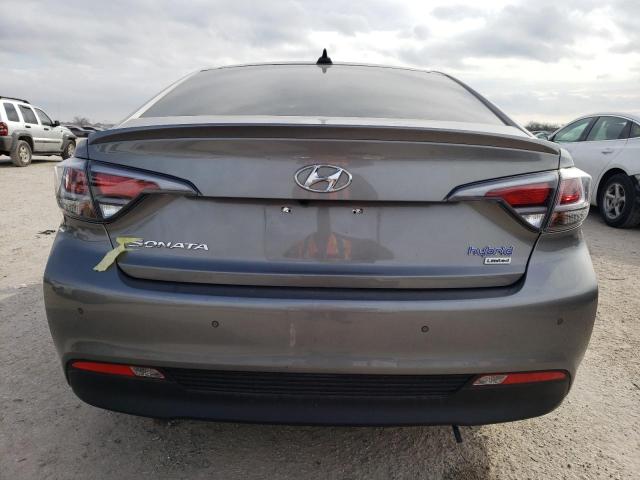 KMHE34L16HA056597 - 2017 HYUNDAI SONATA HYBRID GRAY photo 6