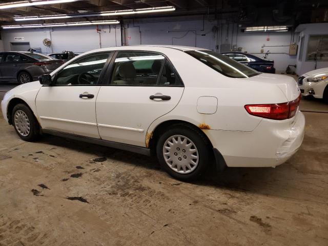 1HGCM56195A105184 - 2005 HONDA ACCORD DX WHITE photo 2