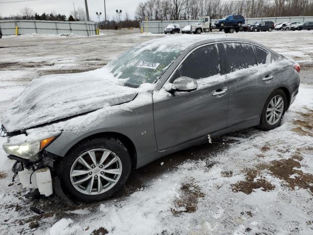 JN1BV7ARXFM401592 - 2015 INFINITI Q50 BASE GRAY photo 1