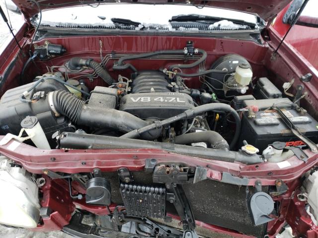 5TBDT44145S472315 - 2005 TOYOTA TUNDRA DOUBLE CAB SR5 RED photo 11