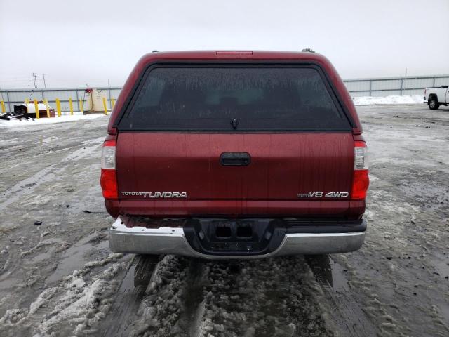 5TBDT44145S472315 - 2005 TOYOTA TUNDRA DOUBLE CAB SR5 RED photo 6