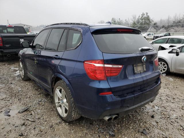 5UXWX7C50CL735844 - 2012 BMW X3 XDRIVE35I BLUE photo 2