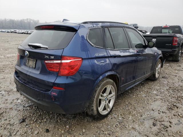 5UXWX7C50CL735844 - 2012 BMW X3 XDRIVE35I BLUE photo 3