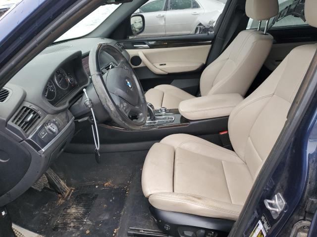 5UXWX7C50CL735844 - 2012 BMW X3 XDRIVE35I BLUE photo 7