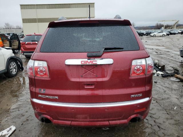 1GKKVTED2BJ299290 - 2011 GMC ACADIA DENALI RED photo 6