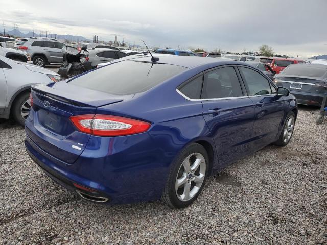 3FA6P0H94GR305476 - 2016 FORD FUSION SE BLUE photo 3