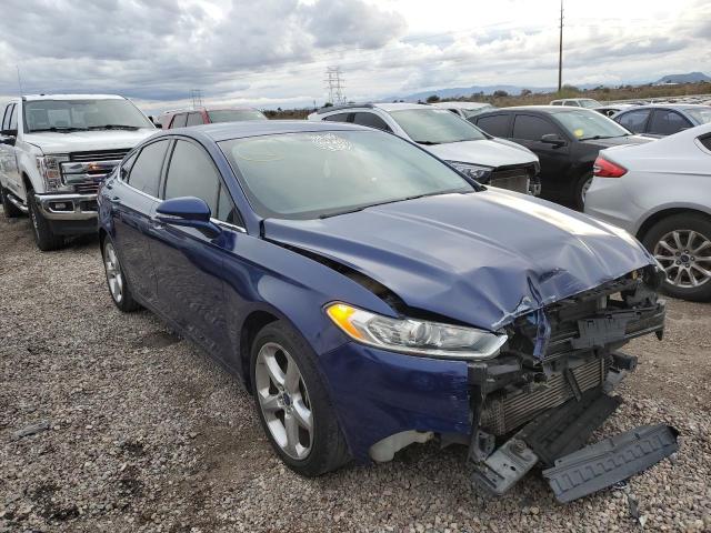 3FA6P0H94GR305476 - 2016 FORD FUSION SE BLUE photo 4