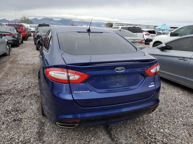 3FA6P0H94GR305476 - 2016 FORD FUSION SE BLUE photo 6