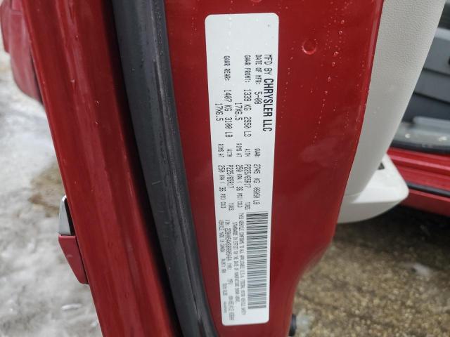 2D8HN54X68R805464 - 2008 DODGE CARAVAN SXT RED photo 12