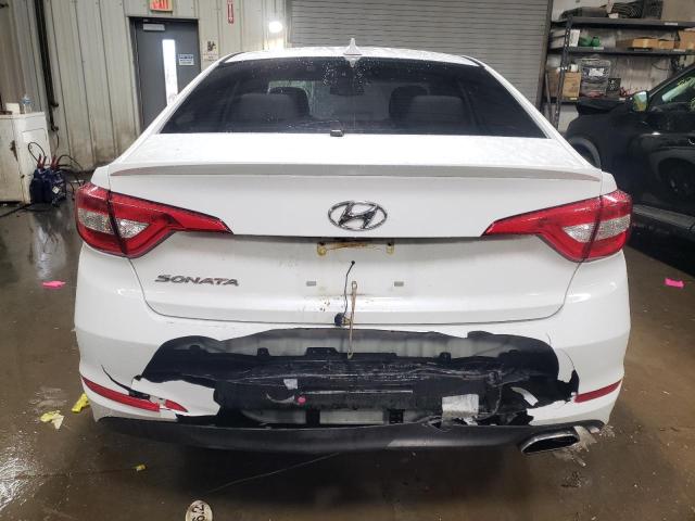 5NPE24AF8FH002536 - 2015 HYUNDAI SONATA SE WHITE photo 6