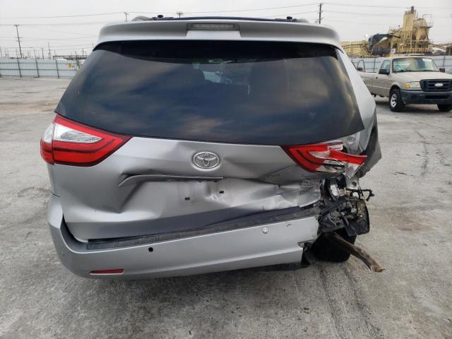 5TDYK3DCXFS551609 - 2015 TOYOTA SIENNA XLE SILVER photo 6