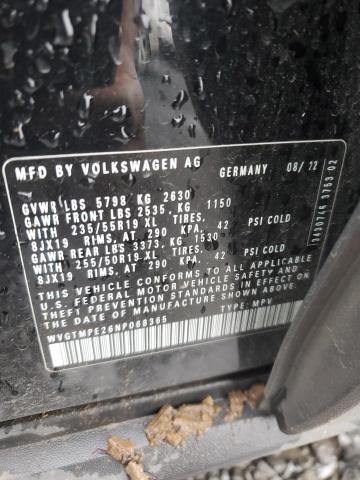 WVGTMPE26NP068365 - 2022 VOLKSWAGEN ID.4 PRO S შავი ფოტო 13