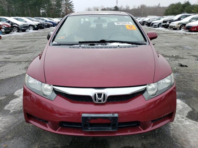 2HGFA16859H528301 - 2009 HONDA CIVIC EX RED photo 5