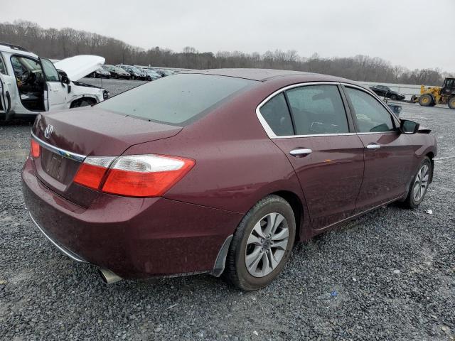 1HGCR2F34EA100461 - 2014 HONDA ACCORD LX BURGUNDY photo 3