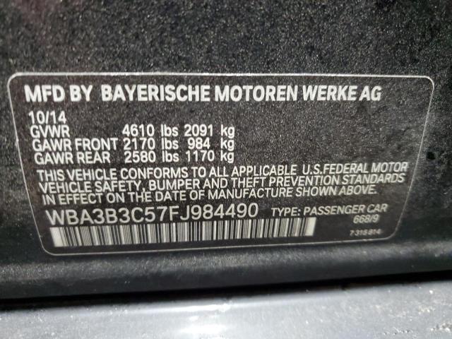 WBA3B3C57FJ984490 - 2015 BMW 328 XI BLACK photo 12