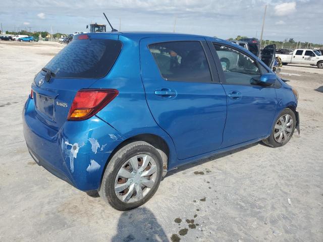 VNKKTUD30FA028483 - 2015 TOYOTA YARIS BLUE photo 3