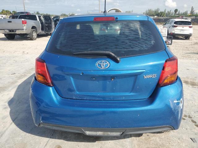 VNKKTUD30FA028483 - 2015 TOYOTA YARIS BLUE photo 6