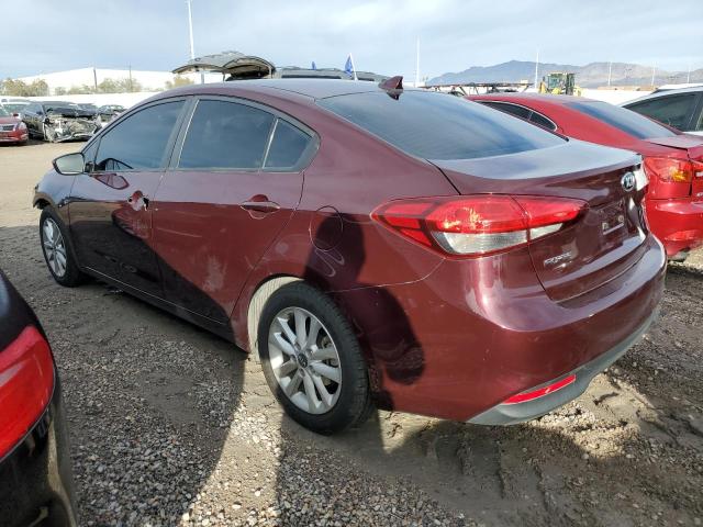 3KPFL4A76HE022060 - 2017 KIA FORTE LX MAROON photo 2