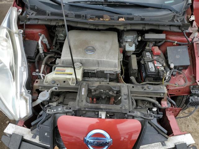 1N4AZ0CP0DC423903 - 2013 NISSAN LEAF S BURGUNDY photo 11