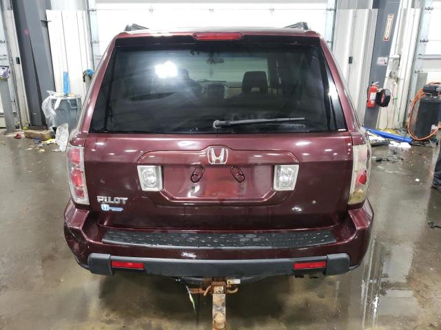 2HKYF18437H530975 - 2007 HONDA PILOT EX MAROON photo 6