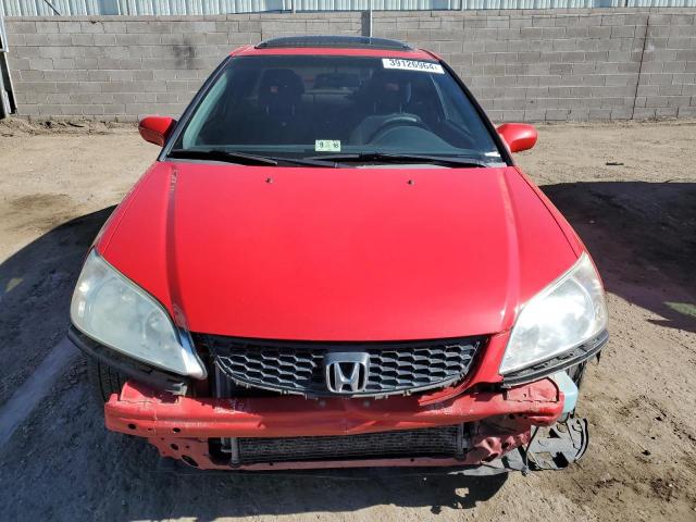 1HGEM22935L053154 - 2005 HONDA CIVIC EX RED photo 5