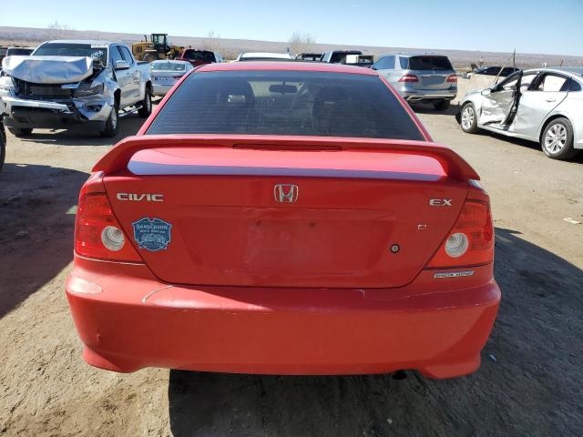 1HGEM22935L053154 - 2005 HONDA CIVIC EX RED photo 6