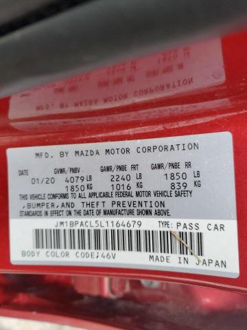 JM1BPACL5L1164679 - 2020 MAZDA 3 SELECT RED photo 12