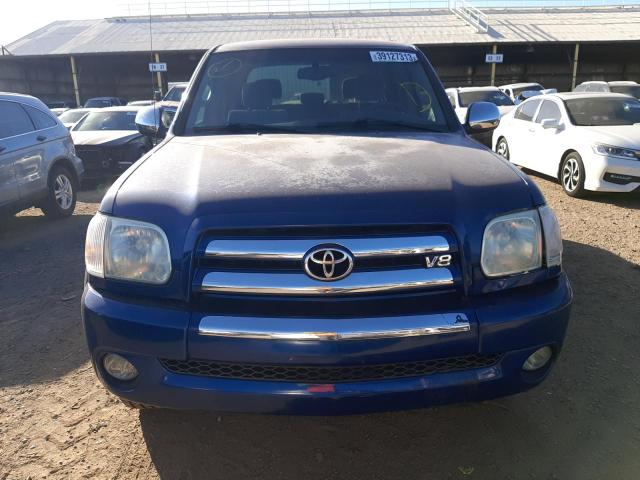 5TBET34125S496210 - 2005 TOYOTA TUNDRA DOUBLE CAB SR5 BLUE photo 5