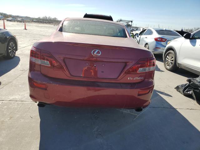 JTHFF2C2XE2531430 - 2014 LEXUS IS 250 BURGUNDY photo 6