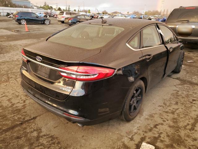 3FA6P0LU9JR204307 - 2018 FORD FUSION SE HYBRID BLACK photo 3