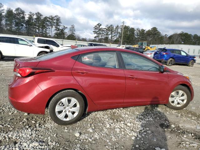 5NPDH4AE7GH704916 - 2016 HYUNDAI ELANTRA SE RED photo 3