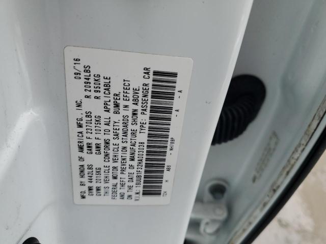 19UUB1F32HA003038 - 2017 ACURA TLX WHITE photo 12