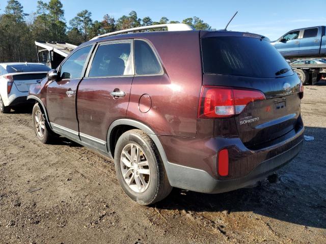 5XYKT4A66FG593408 - 2015 KIA SORENTO LX BURGUNDY photo 2